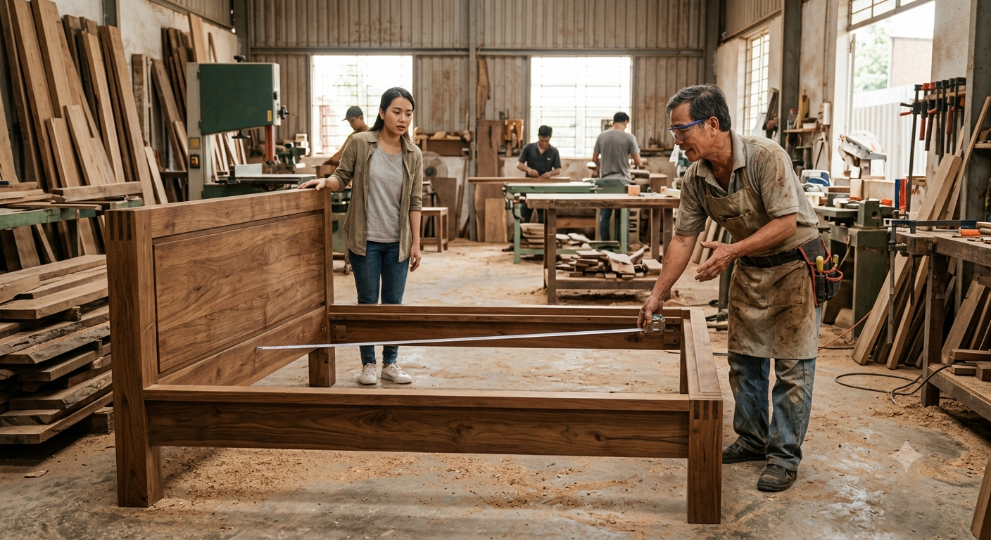 Yếu tố quan trọng khi chọn kích thước giường gỗ Bình Tân